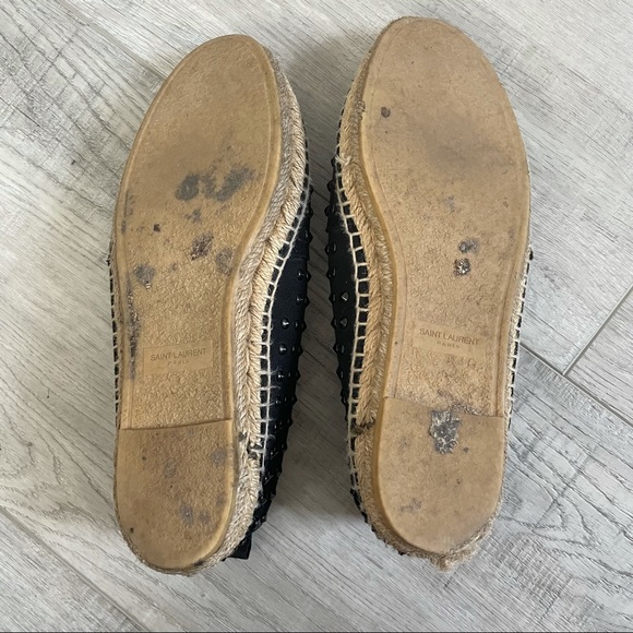 Saint Laurent Studded Canvas Espadrilles - Picture 12 of 12